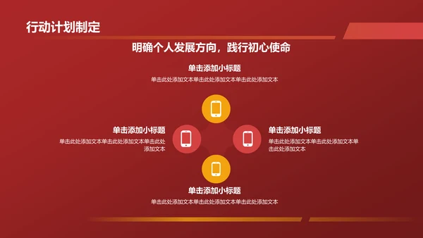 红色商务风学习四史 不忘初心PPT模板