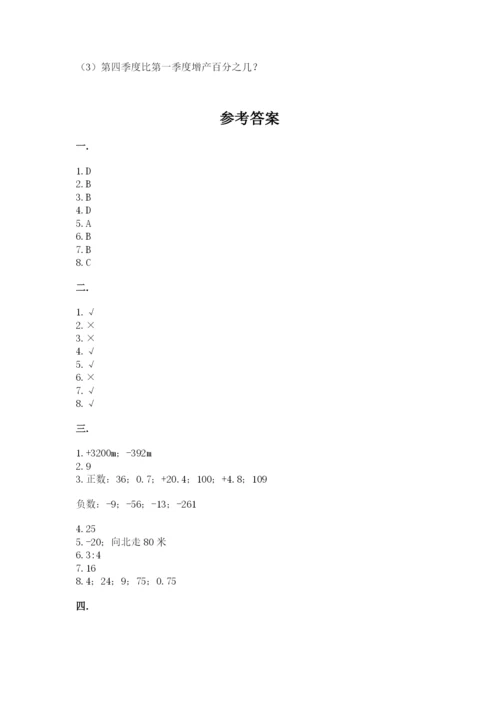 青岛版六年级数学下学期期末测试题精品【黄金题型】.docx