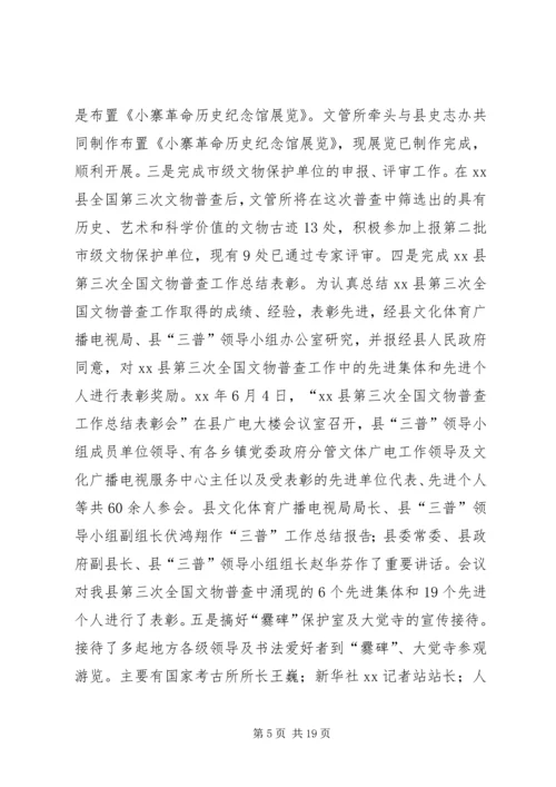 文广新局20XX年上半年工作总结及下半年工作计划.docx