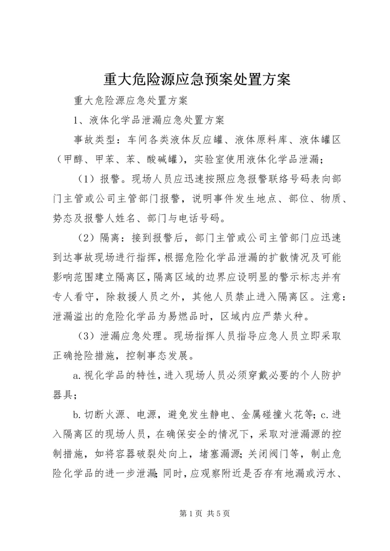 重大危险源应急预案处置方案 (5).docx