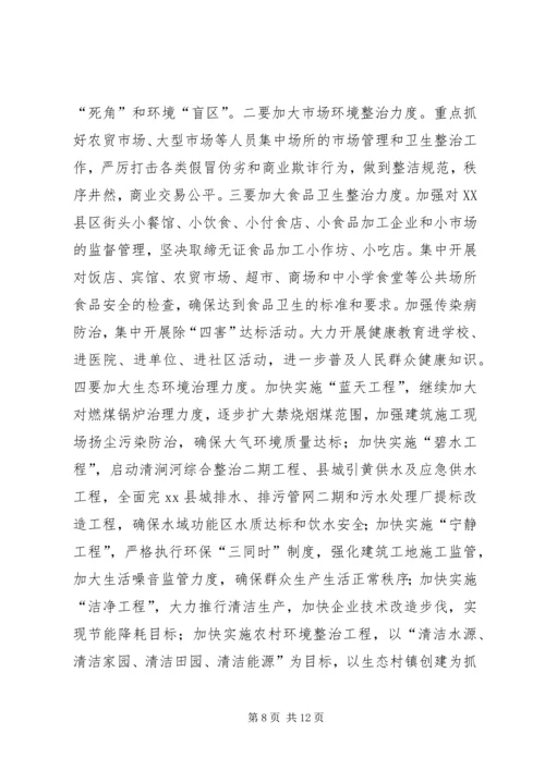 县长在“四城联创”动员会上的讲话.docx