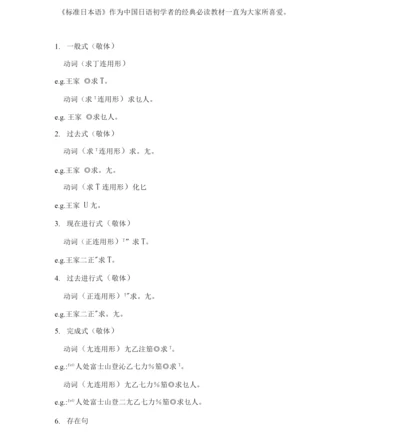 新标日初级句型.docx