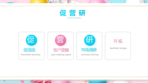 粉色唯美超市促销活动促销策划动态PPT模板