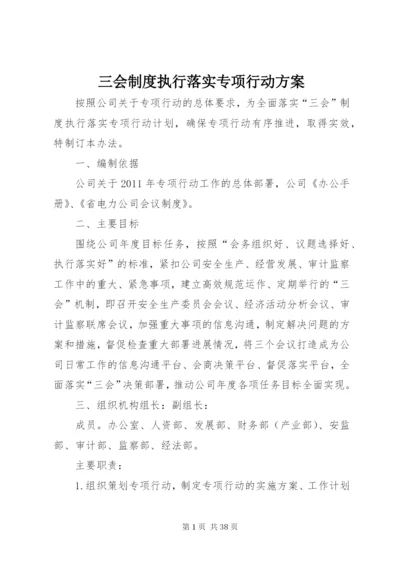 三会制度执行落实专项行动方案.docx