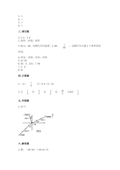 小学数学六年级上册期末模拟卷（精选题）word版.docx