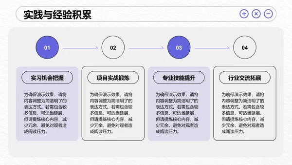 紫色插画风我的职业生涯规划之路PPT模板