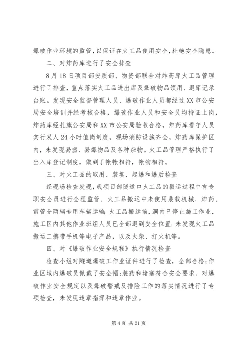 惠阳煤业火工品专项检查工作安排.docx