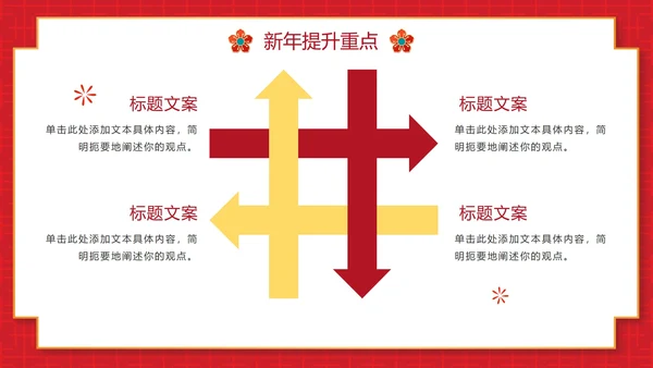 红色简约日历新年计划工作汇报PPT模板
