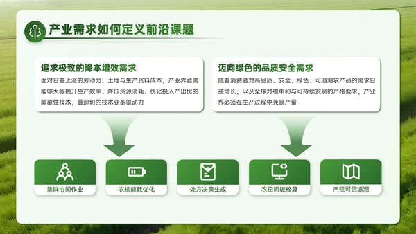 绿色商务风智慧聚农机赋能科研创新之路PPT