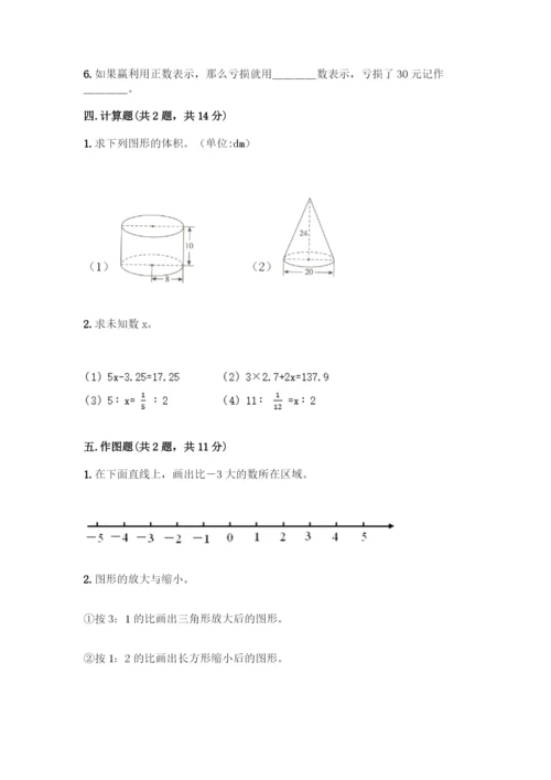 人教版六年级下册数学期末测试卷丨精品(预热题).docx