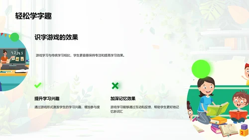 识字游戏教学策略PPT模板