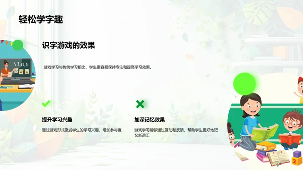 识字游戏教学策略PPT模板