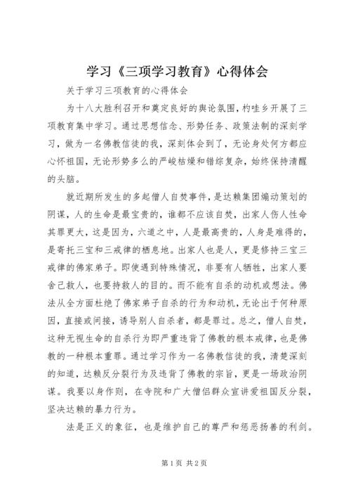 学习《三项学习教育》心得体会 (5).docx