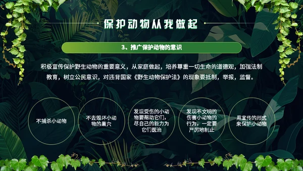 世界野生动植物日保护野生动物通用PPT模板