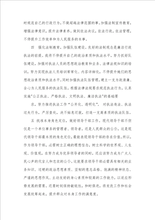 2021年依法行政工作心得体会3