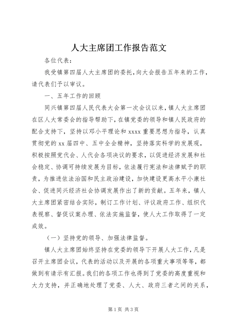 人大主席团工作报告范文.docx