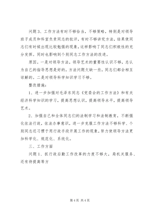 安全生产监督管理局局长党性分析材料 (8).docx