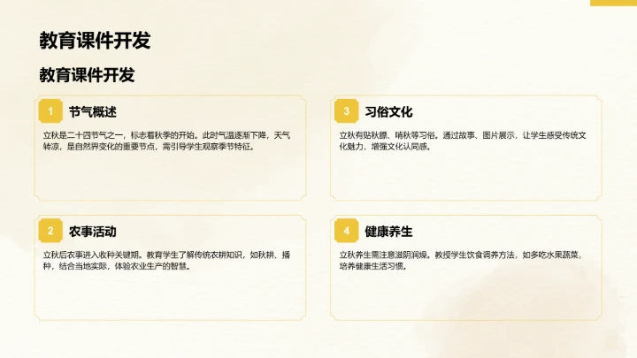二十四节气立秋PPT模板