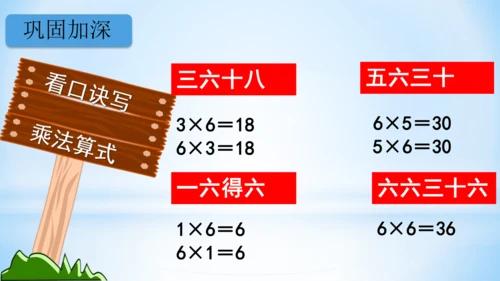 4.表内乘法（一）（6的乘法口诀）课件(共21张PPT)-二年级上册数学人教版