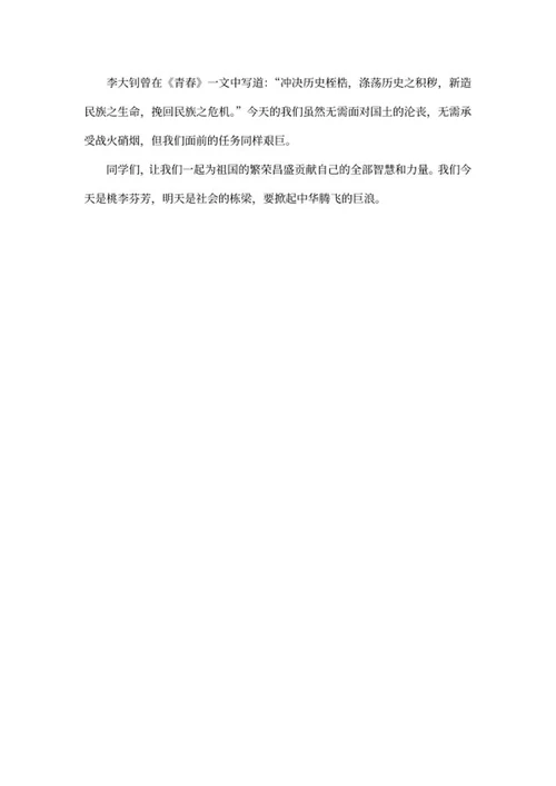 青年的责任主题演讲word模板