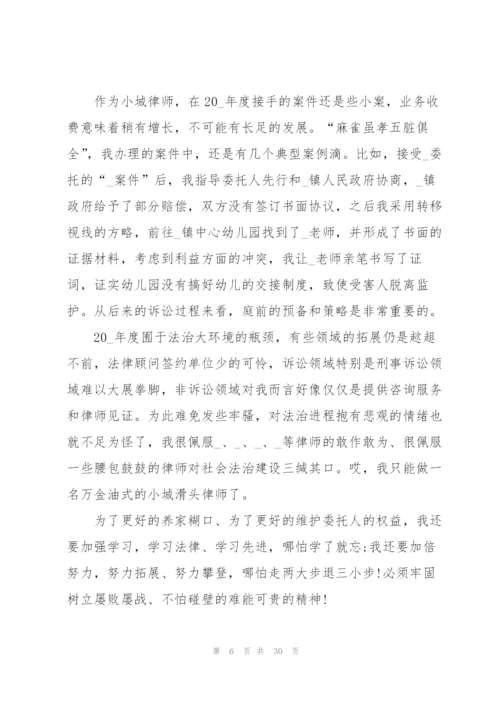 律师年度个人工作总结10篇.docx