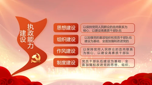 红色党建民主生活会学习主题动态PPT