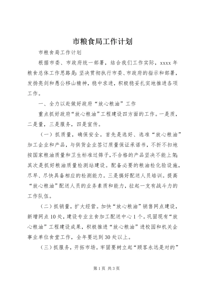 市粮食局工作计划 (2).docx