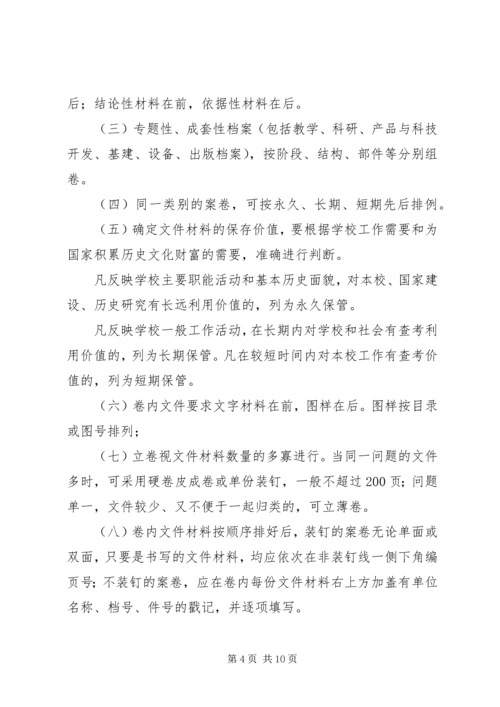 学院党委办公室档案综合管理实施细则.docx