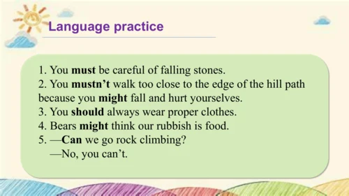 Module 4 Rules and suggestions Unit 3 Language in 