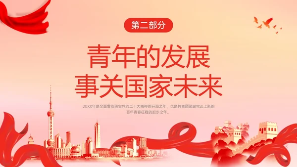 红色政务风青春践行二十大主题团课PPT课件