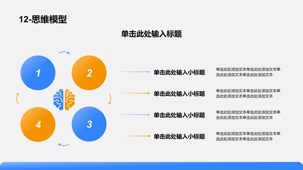 蓝色渐变风思维模型PPT模板