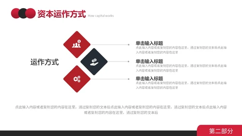 红黑简约形状商业计划书PPT模板