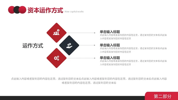 红黑简约形状商业计划书PPT模板