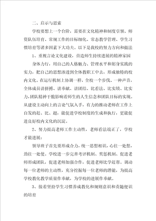 2023年参观学习总结模版