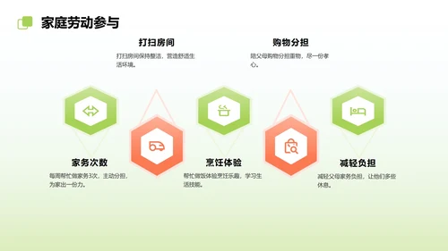彩色插画卡通我的暑假生活规划PPT模板