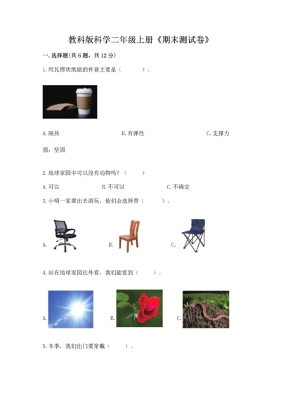 教科版科学二年级上册《期末测试卷》含完整答案（易错题）.docx