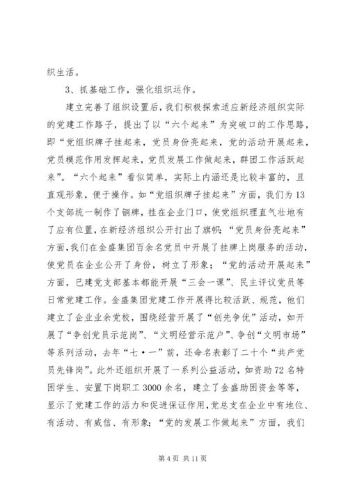 新经济组织党建工作情况综述.docx