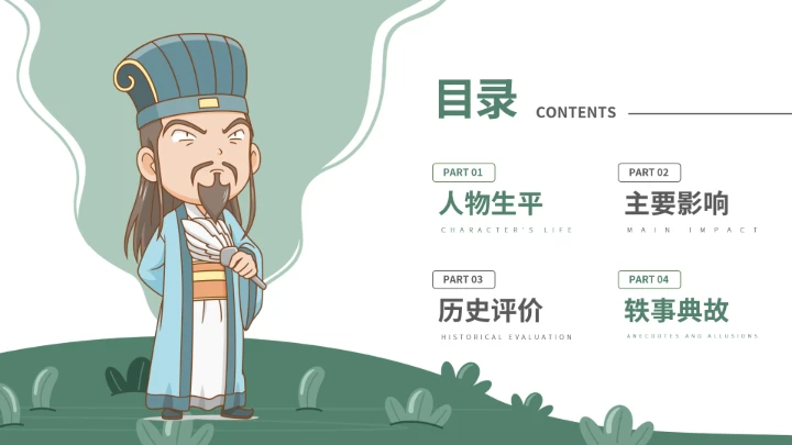 诸葛亮三国古代名人人物介绍PPT