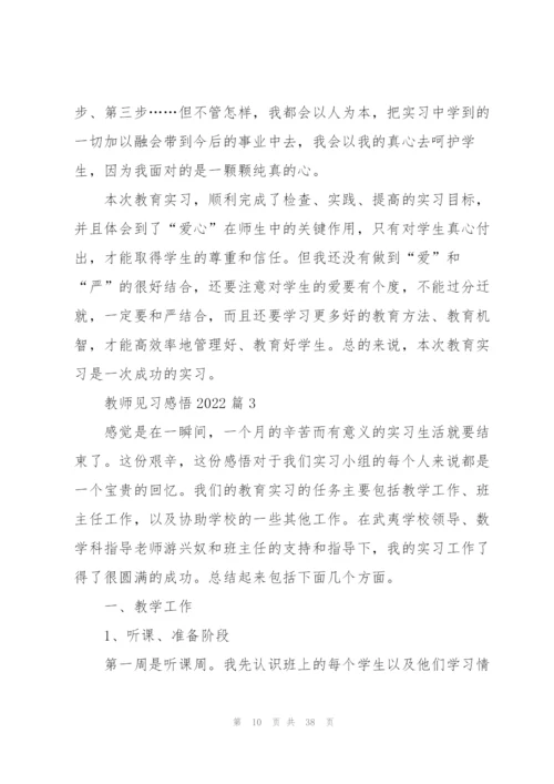 教师见习感悟2022（10篇）.docx