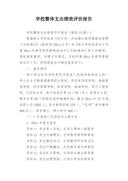 学校整体支出绩效评价报告.docx