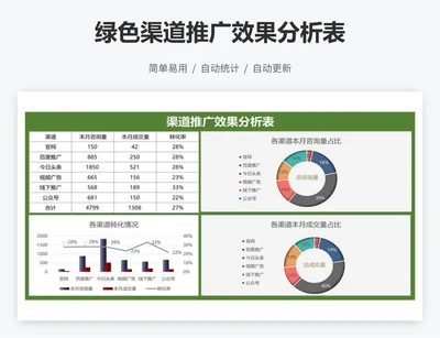 绿色渠道推广效果分析表
