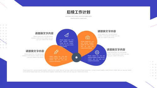 蓝橙动感年中工作总结汇报通用PPT模板
