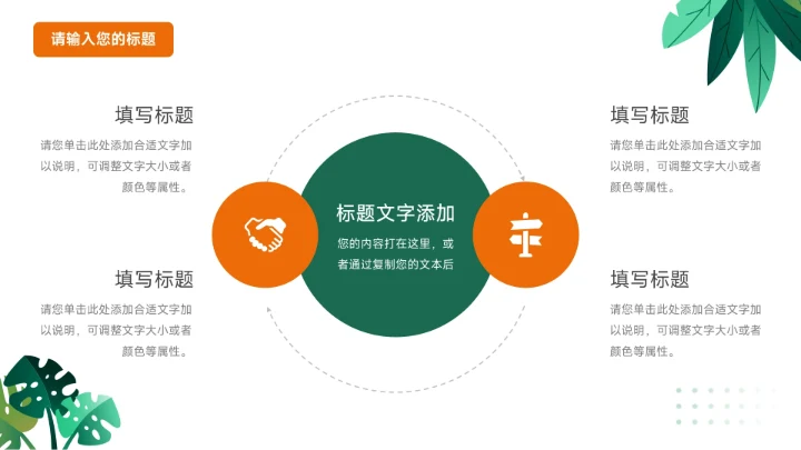 绿色清新文艺植系企业路演计划书PPT模板