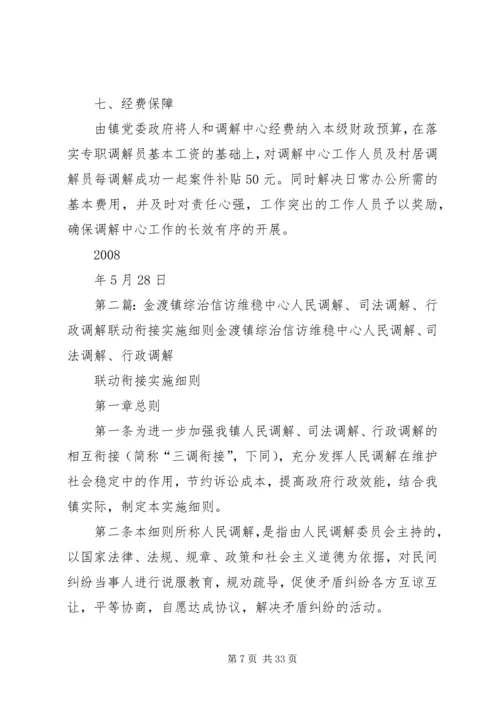 金清镇镇委关于成立人和调解中心实施方案.docx