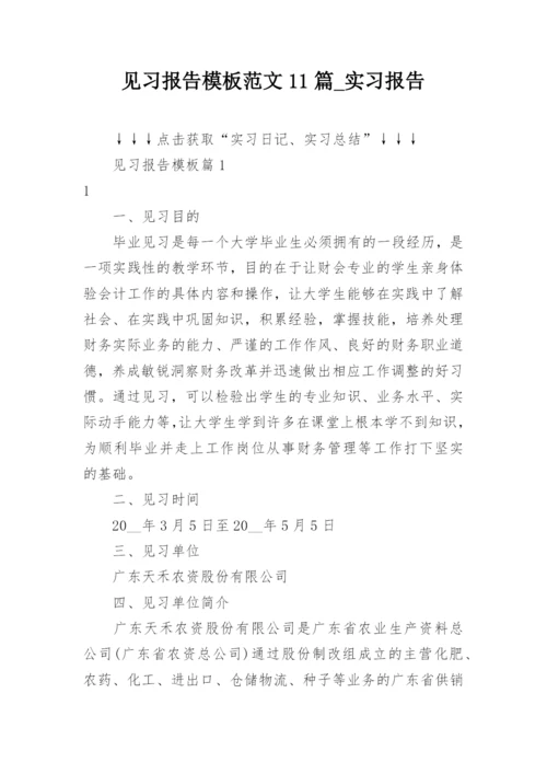 见习报告模板范文11篇_实习报告.docx