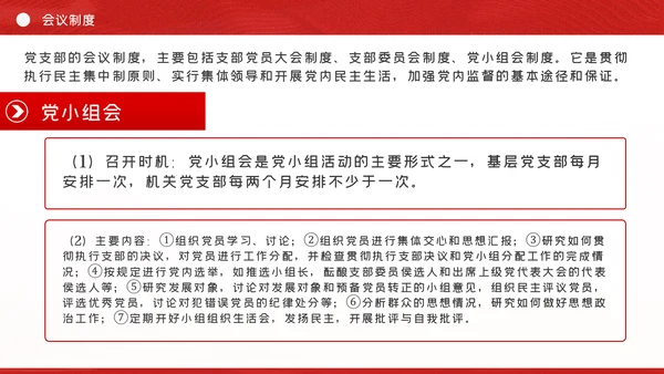 党支部七项组织生活制度落实规范党课PPT