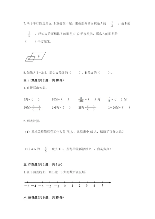小学六年级下册数学期末测试卷精品及答案.docx