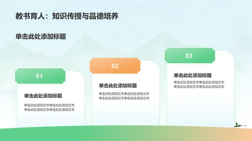 绿色水墨风师德师风培训PPT模板