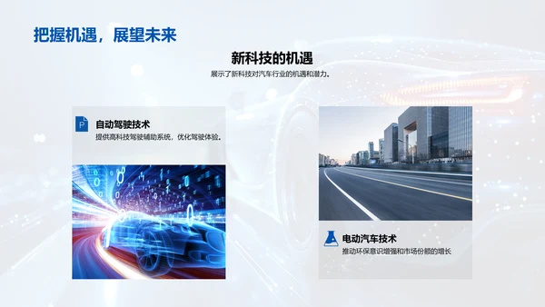 汽车行业技术趋势PPT模板
