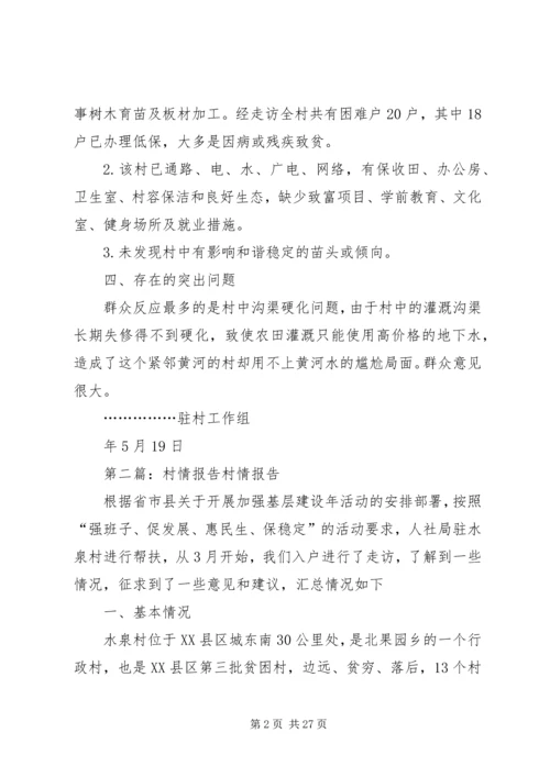 贫困村村情报告.docx